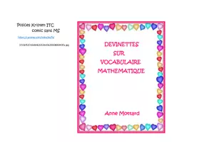 Aperçu - Jeux - Math SCN Devinettes sur le vocabulaire mathématique P3 - Page de couverture