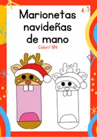 Vista previa - Manualidades / Dibujos para colorear - Marionetas navideñas de mano - Portada