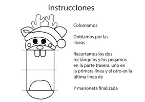 Vista previa - Manualidades / Dibujos para colorear - Marionetas navideñas de mano - página 2
