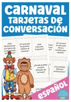 Vista previa - Unidades / Secuencias / Situaciones de Aprendizaje - el carnaval tarjetas de conversación Español y ELE - Portada