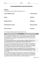 Vorschau - Arbeitsblätter - LK Literaturepochen und Autoren - Deckblatt