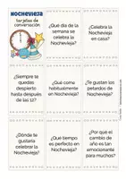 Vista previa - Unidades / Secuencias / Situaciones de Aprendizaje - Nochevieja tarjetas de conversación Español en la primaria y ELE - página 1