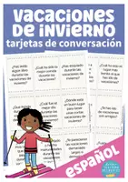 Vorschau - Stationenlernen - vacaciones de invierno Konversationskarten Spanisch (Winterferien) - Deckblatt