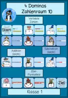 Vorschau - Spiele - Zahlenraum 10, 4 Dominos: Verliebte Zahlen, Addition, Subtraktion, Punktefeld 20 - Deckblatt