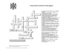 Vorschau - Arbeitsblätter - Kreuzworträtsel "Altes Ägypten" (mit Lösung) - Deckblatt