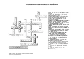 Vorschau - Arbeitsblätter - Kreuzworträtsel "Altes Ägypten" (mit Lösung) - Seite 1