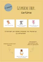 Vorschau - Anderer Materialtyp - Freebie Gesprächskarten über Gefühle - Deckblatt