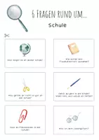 Vorschau - Anderer Materialtyp - Freebie Gesprächskarten über die Schule - Seite 1