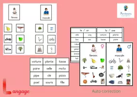 Aperçu - Feuilles d'exercices - Grammaire - Féminin-masculin - Page de couverture