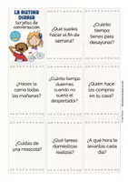 Aperçu - Jeux - rutina diaria cartes de conversation espagnol (español) - Page 1