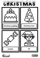 Vista previa - Juegos / Gamificación - Christmas 30 Flash cards - Black and White - página 3