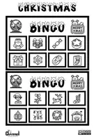 Vista previa - Juegos / Gamificación - CHRISTMAS BINGO (Black & White) - página 1