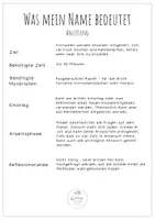 Vorschau - Anderer Materialtyp - Kennenlernübung - Was mein Name bedeutet - Seite 2