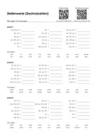 Vorschau - Arbeitsblätter - Stellenwerte von Dezimalzahlen (Materialpaket) - Deckblatt