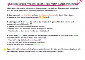 Vorschau - Arbeitsblätter - Tschick - Social Media - Profil von Maik Klingenberg - Seite 3