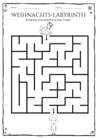 Vorschau - Arbeitsblätter - Labyrinth Weihnachten - 10 Stück - farbig & schwarz-weiß - Seite 2