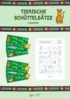 Vorschau - Arbeitsblätter - Tierische Schüttelsätze für Klasse 2 und 3 (+ Klebebilder fürs Heft) - Deckblatt