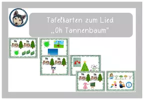 Vorschau - Präsentationen/Tafelbilder - Oh Tannenbaum - Tafelkarten ohne Text mit Geniallypräsentation - Deckblatt
