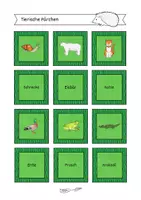 Vorschau - Spiele - Tierische Pärchen Lesespiel (2-fach differenziert + Silbengliederung) - Seite 3