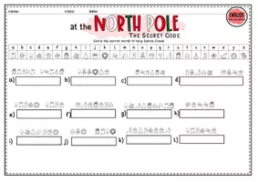 Vorschau - Arbeitsblätter - Christmas: Arbeitsblatt Secret Code | North Pole - Seite 1