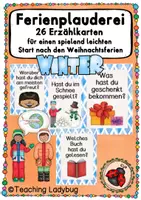 Vorschau - Spiele - Ferienplauderei Winteredition - 26 Erzählkarten für einen spielerischen Schulstart - Deckblatt