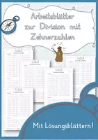 Vorschau - Arbeitsblätter - Arbeitsblätter zur Division mit Zehnerzahlen Klasse 3 - Deckblatt