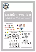 Vorschau - Arbeitsblätter - Du bist der Weihnachtsmann - textloses Liedblatt - Deckblatt