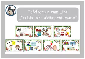 Vorschau - Präsentationen/Tafelbilder - Du bist der Weihnachtsmann - Tafelkarten mit Geniallypräsentation - Deckblatt