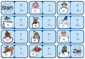 Vorschau - Spiele - Addition ZR 100, Domino ohne Zehnerübergang - Seite 2