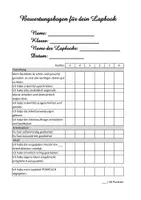 Vorschau - Arbeitsblätter - Bewertungsbogen Lapbook + Selbsteinschätzung - Deckblatt