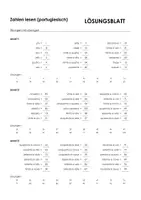 Vorschau - Arbeitsblätter - Zahlen lesen (portugiesisch) - Arbeitsblatt - Seite 1