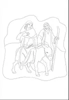 Vorschau - Arbeitsblätter - Ausmalbilder groß "die Weihnachtsgeschichte" Weihnachten / Advent - DaZ / Deutsch / KBW / Religion - Seite 3