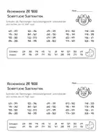 Vorschau - Arbeitsblätter - Schriftliche Subtraktion - ZR 1000 - Aufgaben fürs Heft - Seite 2