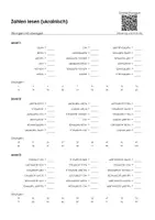 Vorschau - Arbeitsblätter - Zahlen lesen (ukrainisch) - Arbeitsblatt - Deckblatt