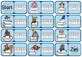 Vorschau - Spiele - Nachbarzahlen Zahlenraum Million, Domino ZR 1000000, Million, Vorgänger, Nachfolger, Nachbarzahlen - Seite 2