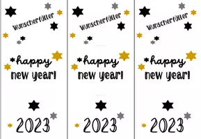 Vorschau - Mal- und Bastelvorlagen - Neujahrsgruß Wunderkerze - Wunscherfüller - Seite 2