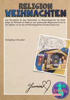 Vorschau - Spiele - Kreativ Lernen - Weihnachten in der Krippe Klammerkarten - Seite 1