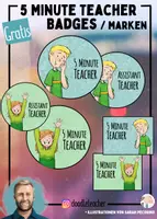 Vorschau - Spiele - 5 Minute Teacher - Badges / Ausweise - Deckblatt