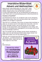 Vorschau - Präsentationen/Tafelbilder - Klick-Dallis (Bilderrätsel) zur Advents- und Weihnachtszeit - Seite 1