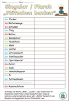 Vorschau - Arbeitsblätter - Laufdiktat Singular/ Plural "Plätzchen backen" Weihnachten / Advent - DaZ / DaF / Deutsch - Seite 1
