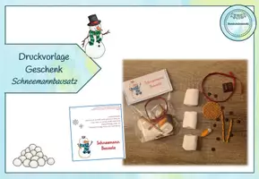 Vorschau - Anderer Materialtyp - Geschenk Schneemannbausatz (Druckvorlage) - Seite 1