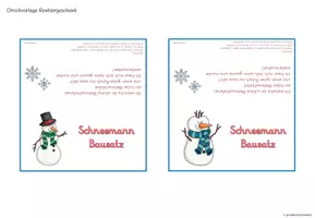 Vorschau - Anderer Materialtyp - Geschenk Schneemannbausatz (Druckvorlage) - Seite 2