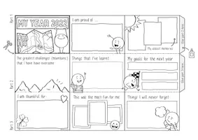 Vorschau - Arbeitsblätter - My Year 2022 - Creative Flip-Book (Leporello) für den Englischunterricht - Seite 3