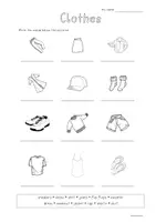 Vorschau - Arbeitsblätter - Freebie - worksheet - clothes vocabulary - Seite 1