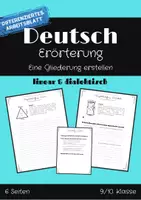 Vorschau - Arbeitsblätter - Erörterung - Eine Gliederung erstellen (Übungsaufgabe) - Deckblatt