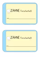 Vorschau - Stationenlernen - Zähne Forscherheft (Zahnpflege, Aufbau, Karies, etc.) - Seite 1