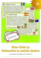 Vorschau - Aufgabenkarten - Kleine Kartei zu Weihnachten in anderen Ländern - Deckblatt
