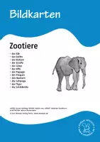 Vorschau - Bildkarten - Bildkarten Deutsch: Zootiere - Deckblatt