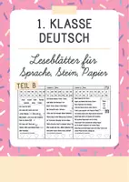 Vorschau - Arbeitsblätter - Leseblätter für die 1. Klasse - Buchstabenkanon Sprache, Stein, Papier (Teil B) - Deckblatt