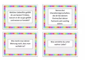 Vorschau - Aufgabenkarten - Tauschkarten Liebe und Partnerschaft - Seite 2